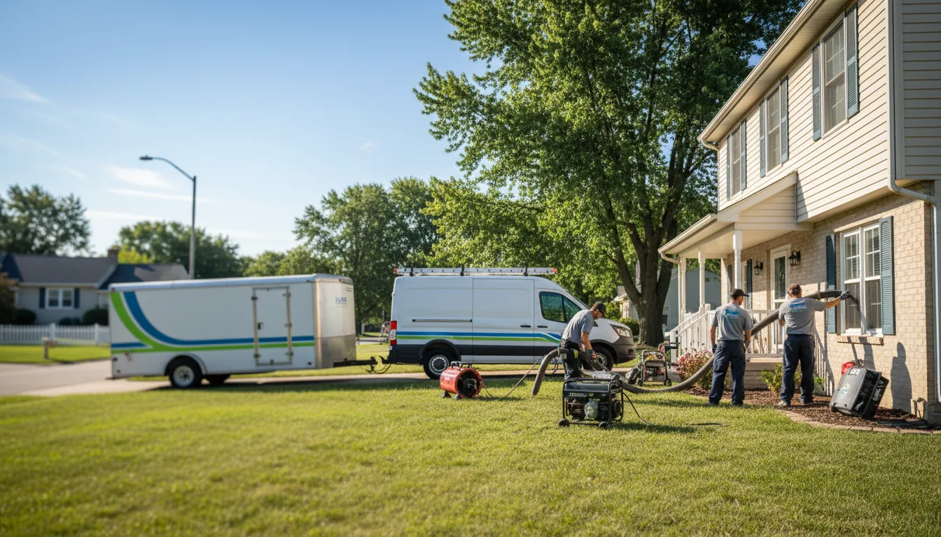 Flooded Basement Restoration And Cleanup With Repair in Brookston, IN near me